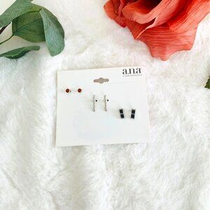 NWT a.n.a 3 piece Earring Set